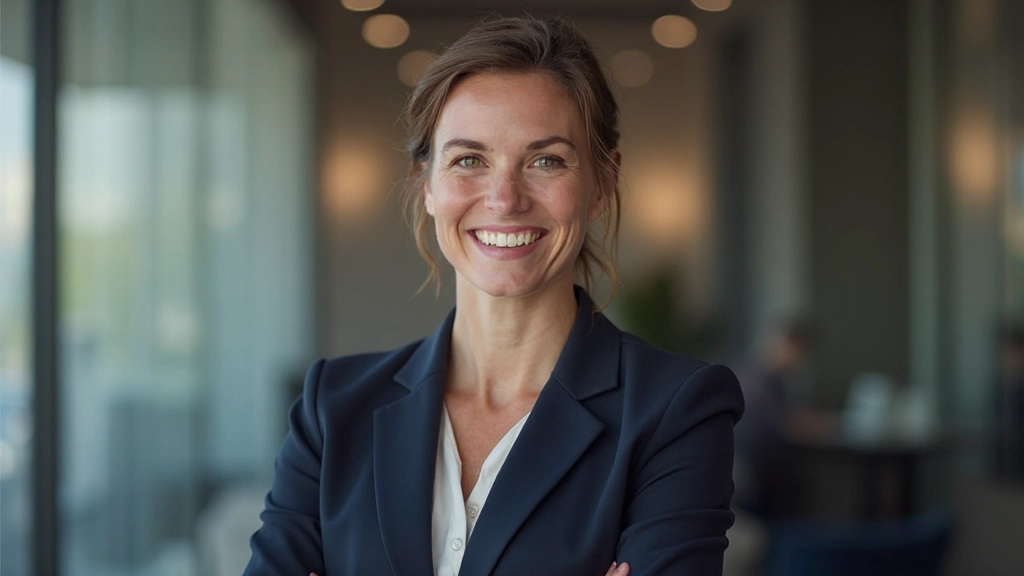 Vrouw in professionele omgeving die Nederlands spreekt met zelfvertrouwen