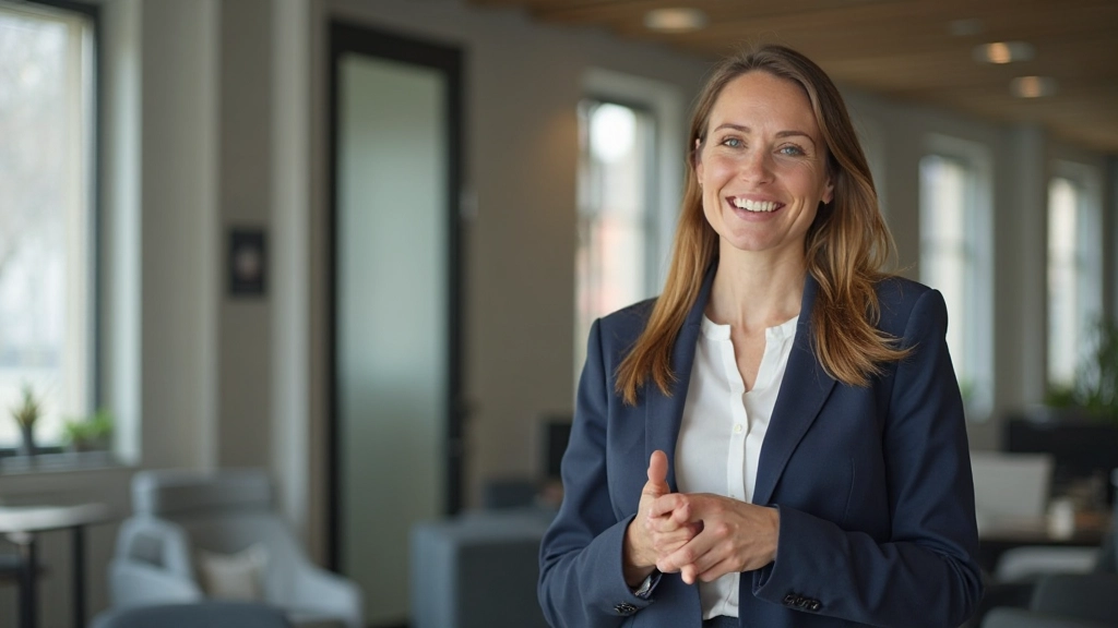 Professionele vrouw in gesprek